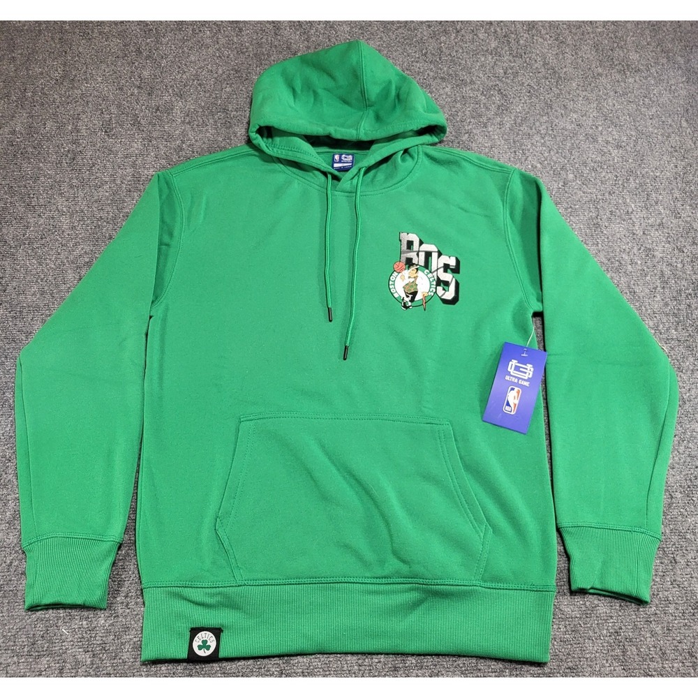 NBA Ultra Game Boston Celtics Green Fleece Pullover Hoodie Sweatshirt Size Small